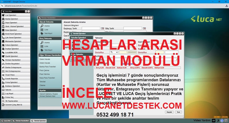 Virman modülünü incele